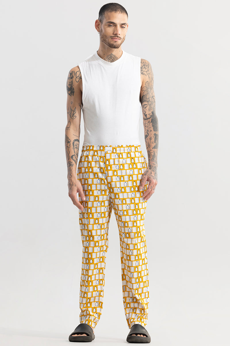 Penguin Print Yellow Pyjama