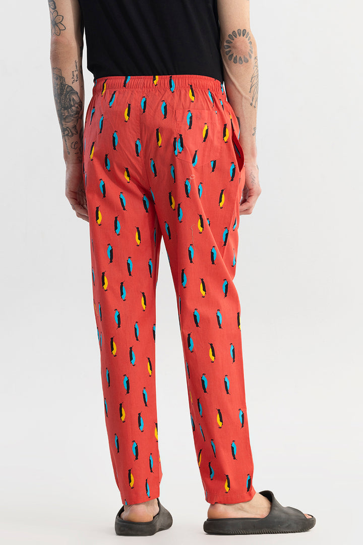 Penquin Print Red Pyjama