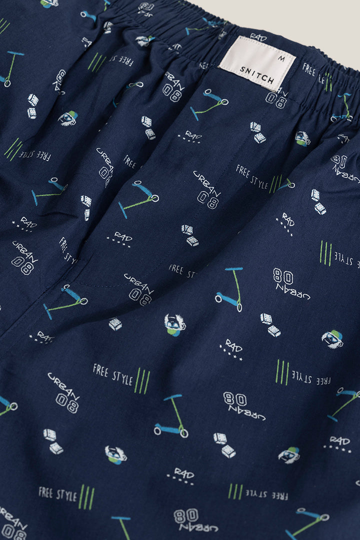 Urban Print Navy Pyjama