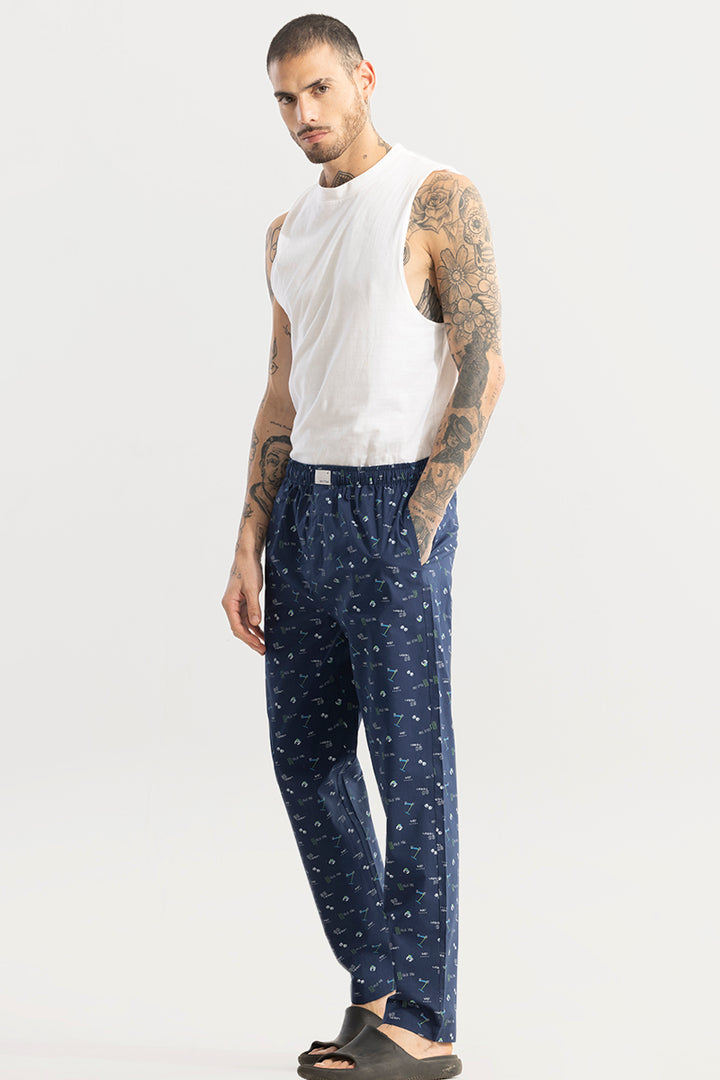 Urban Print Navy Pyjama