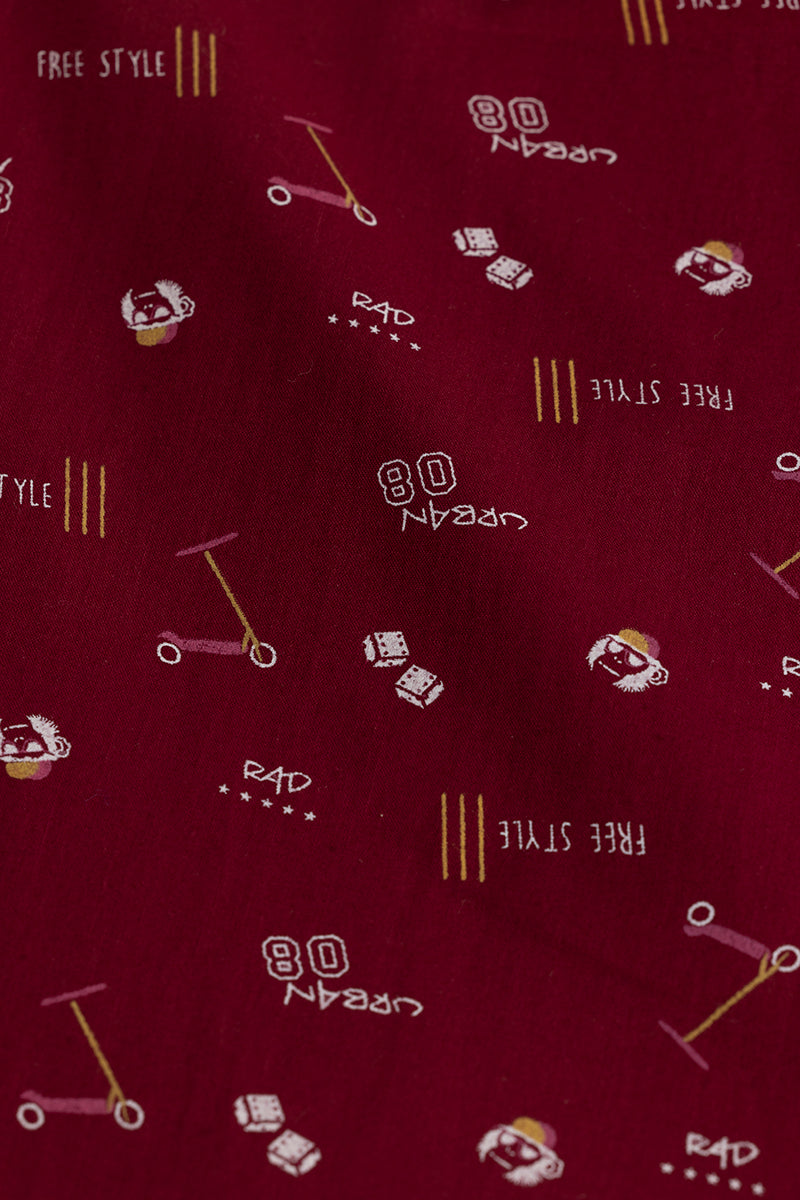 Urban Print Maroon Pyjama