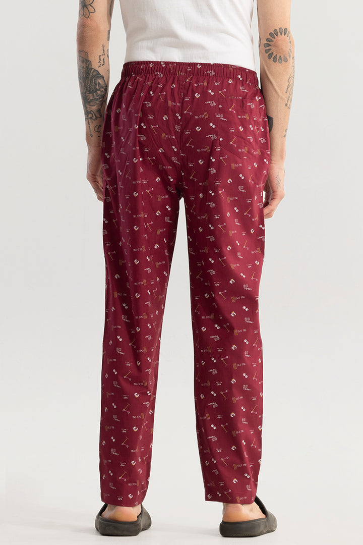 Urban Print Maroon Pyjama