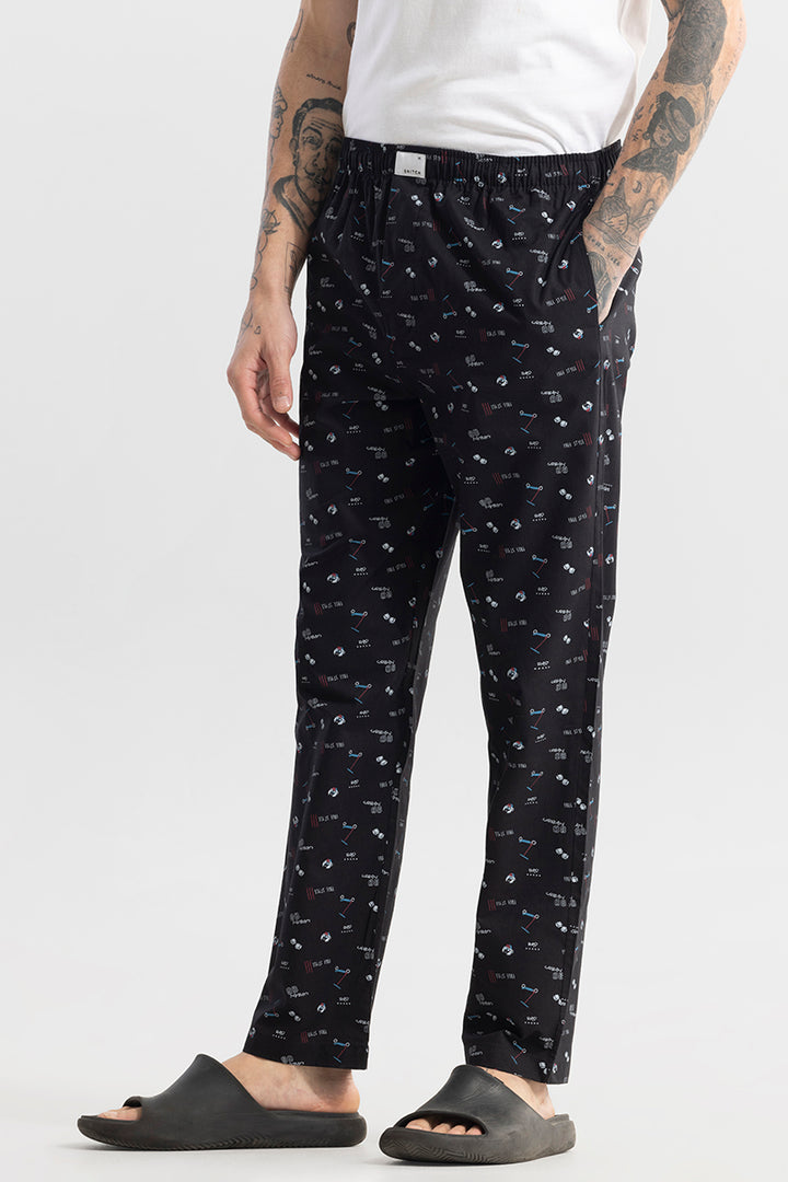 Urban Print Black Pyjama