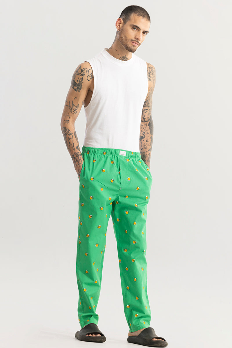 Beer Print Green Pyjama