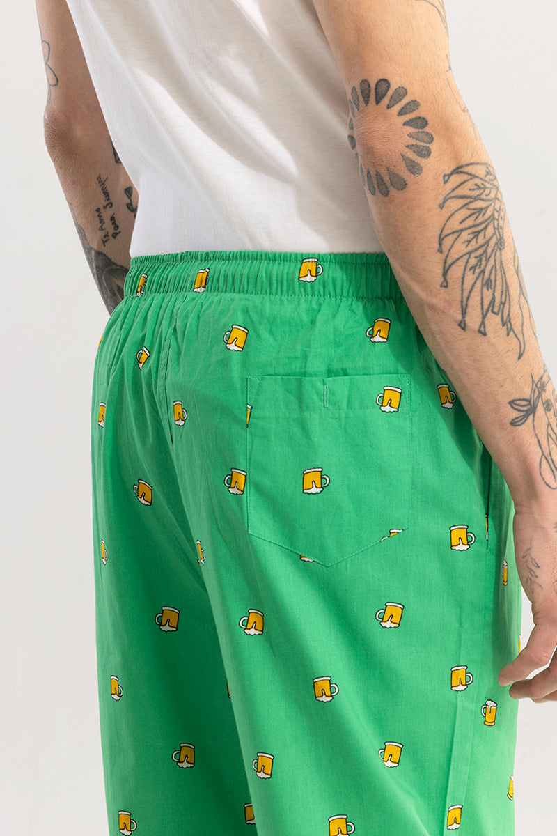 Beer Print Green Pyjama