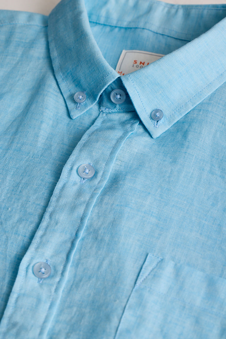 Camric Sky Blue Linen Shirt