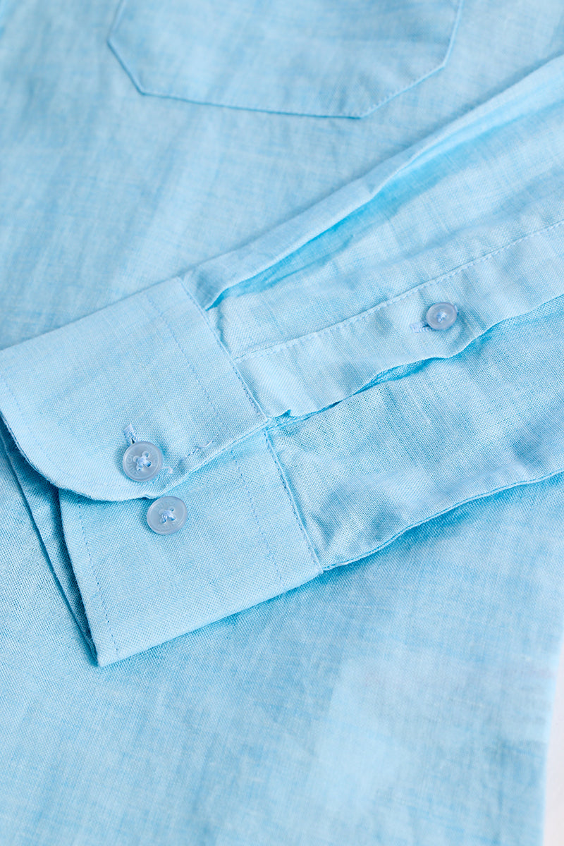 Camric Sky Blue Linen Shirt