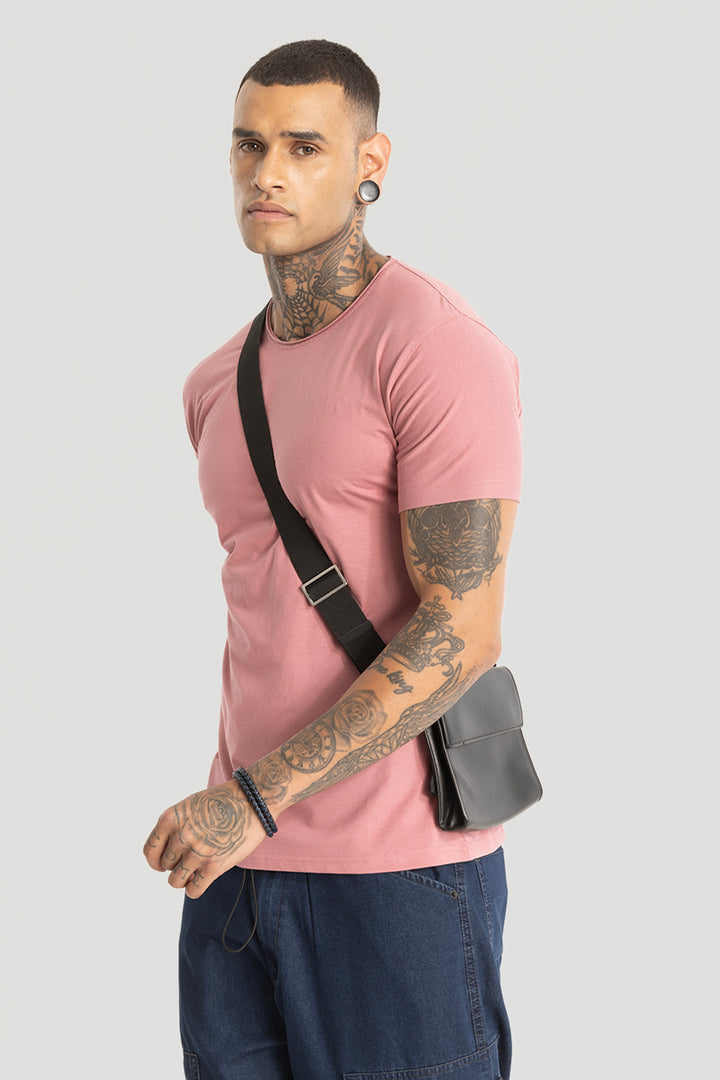 Raw Edge Salmon Pink T-Shirt