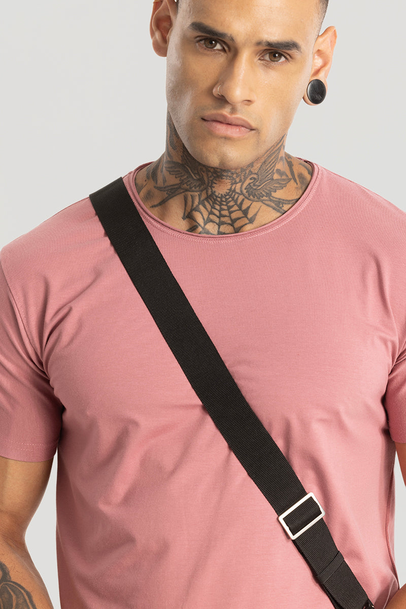 Raw Edge Salmon Pink T-Shirt