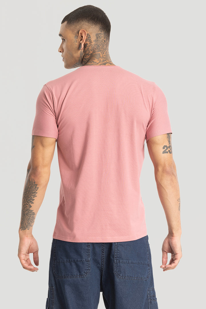 Raw Edge Salmon Pink T-Shirt