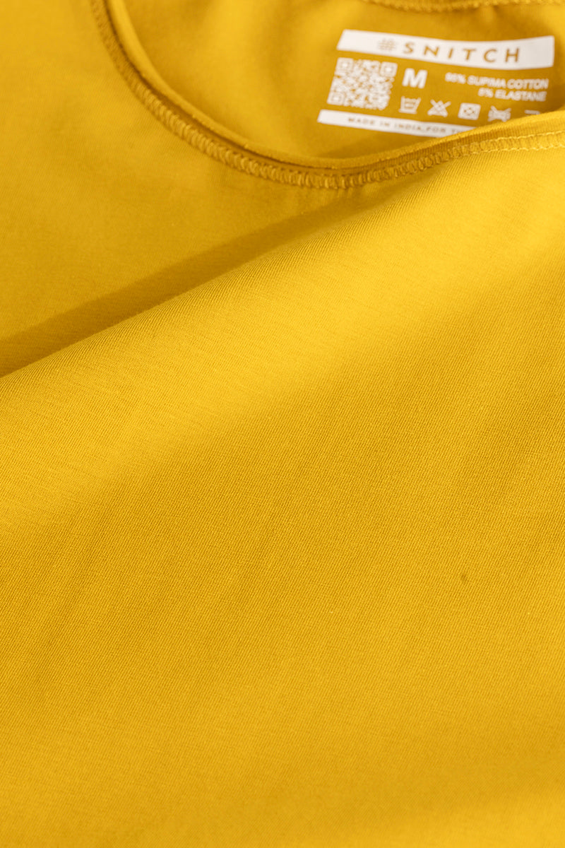 Raw Edge Mustard T-Shirt