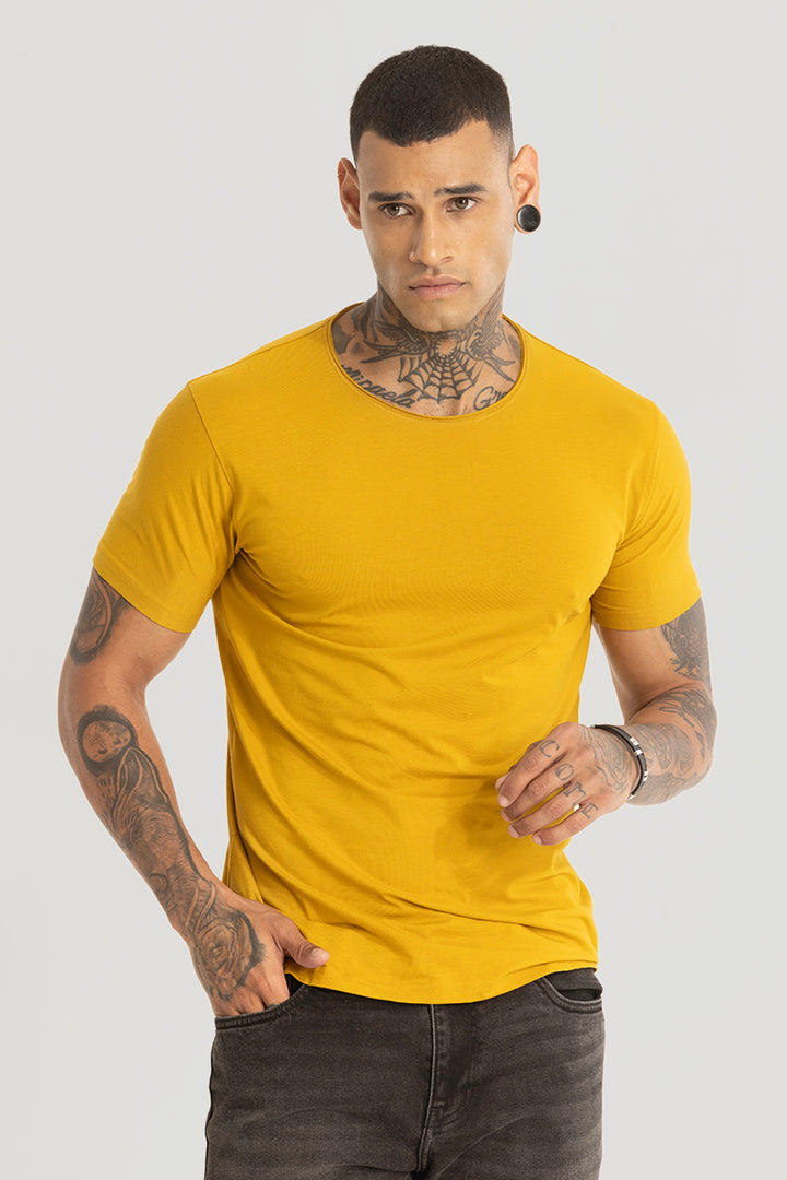 Raw Edge Mustard T-Shirt