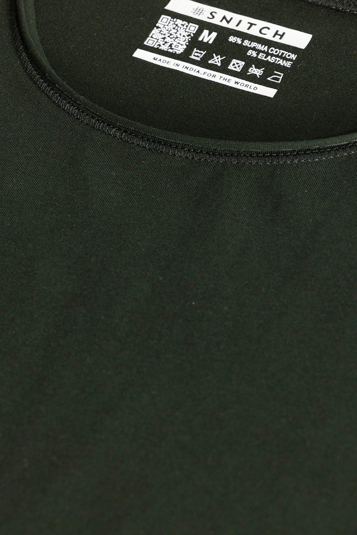 Raw Edge Military Green T-Shirt