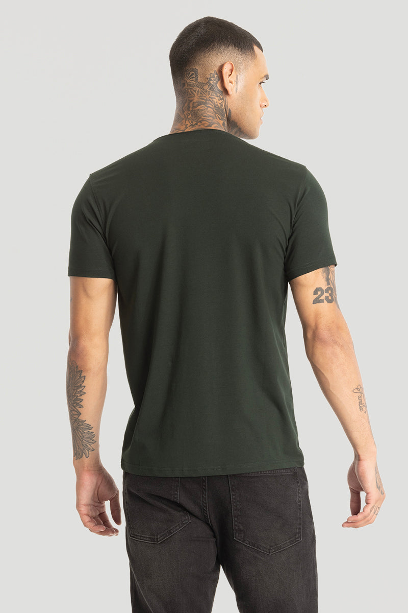 Raw Edge Military Green T-Shirt