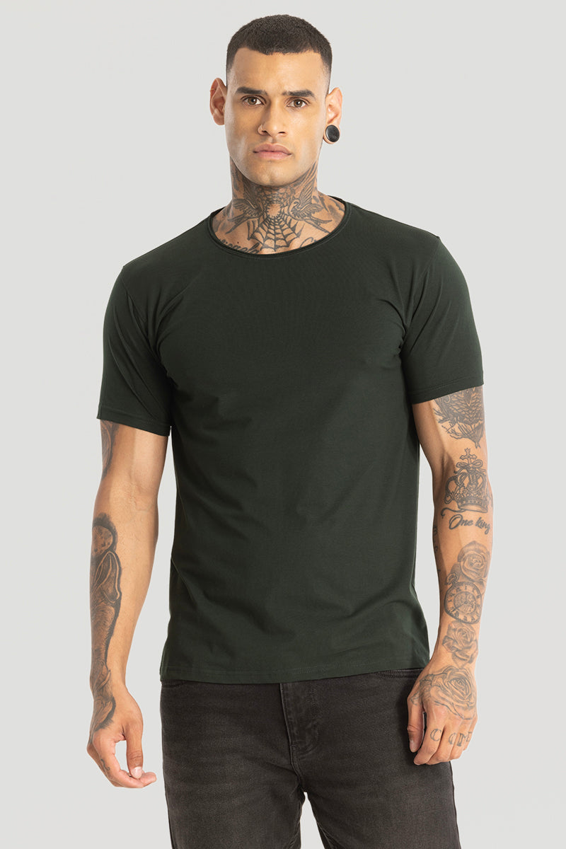 Raw Edge Military Green T-Shirt