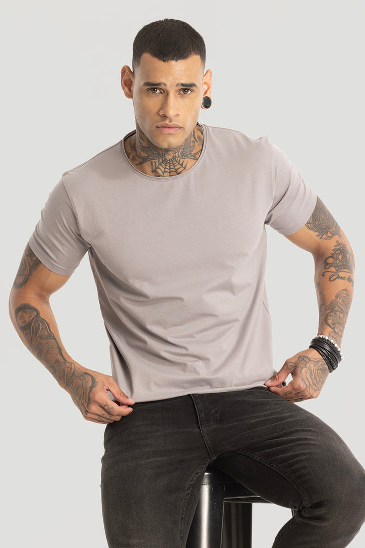 Raw Edge Grey T-Shirt