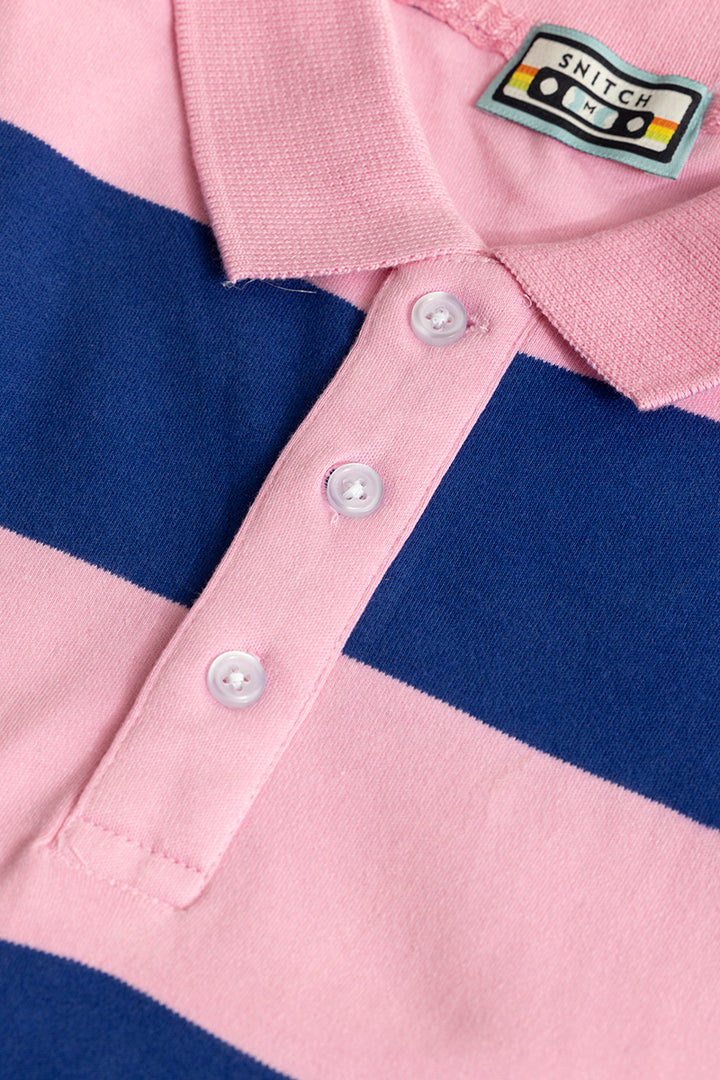 Rugby Pink & Blue Polo T-Shirt