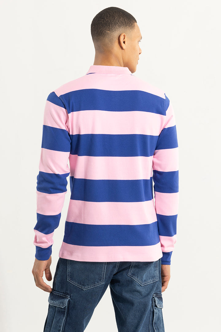 Rugby Pink & Blue Polo T-Shirt