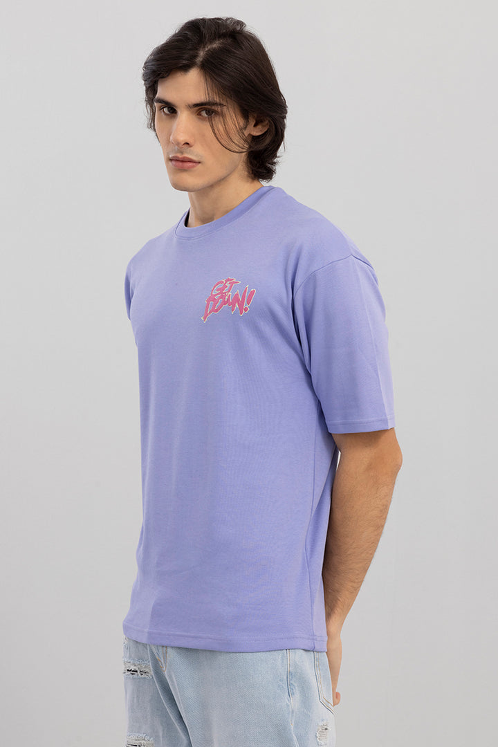 Buy Men's Get Down Lavender T-Shirt Online | SNITCH