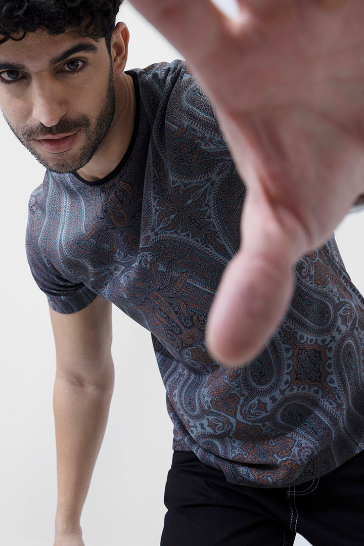 Artic Paisley Grey T-Shirt