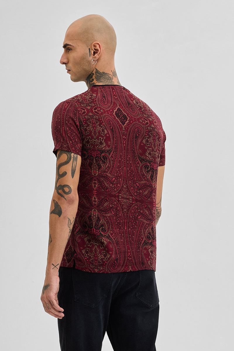 Artic Paisley Red T-Shirt