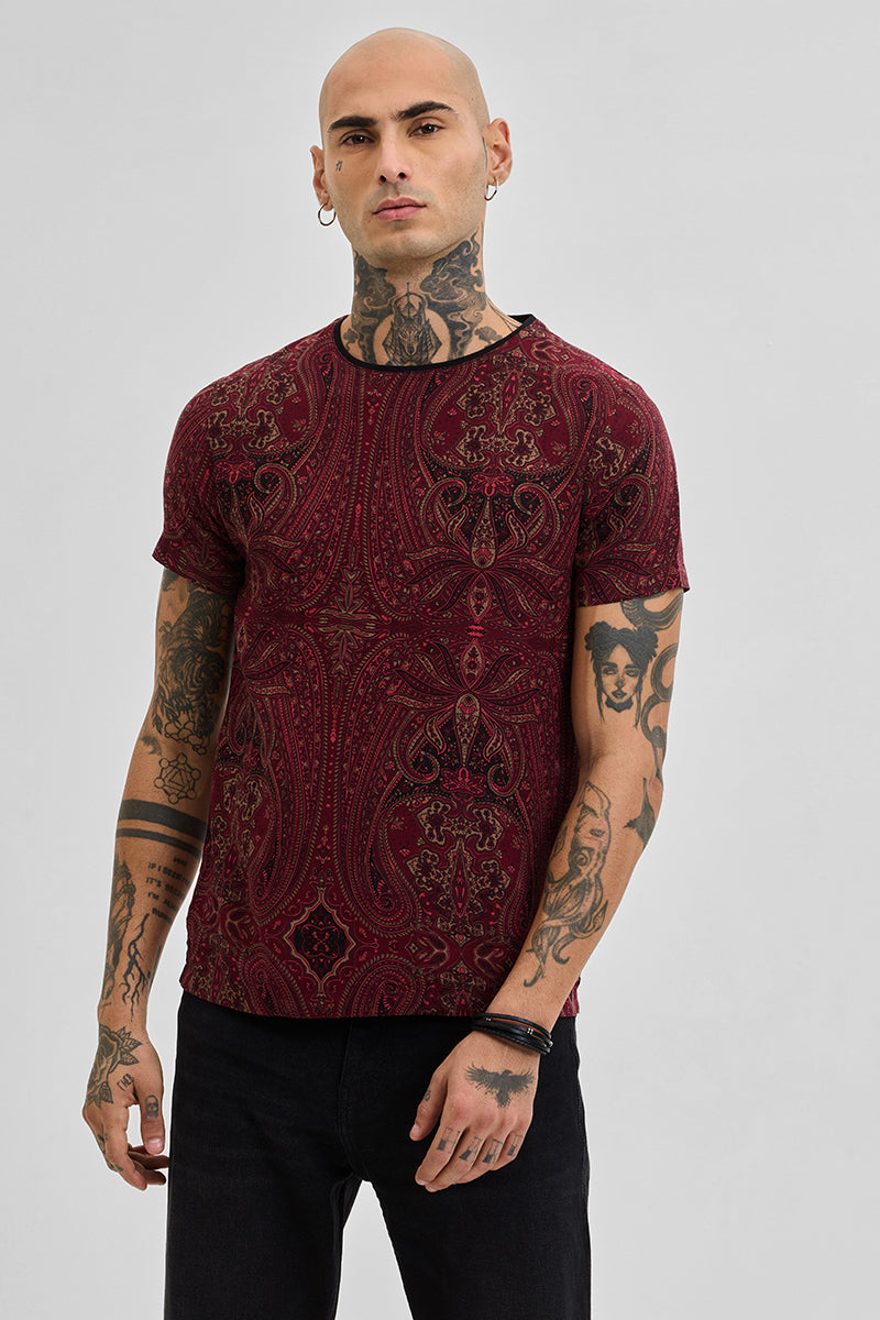 Artic Paisley Red T-Shirt