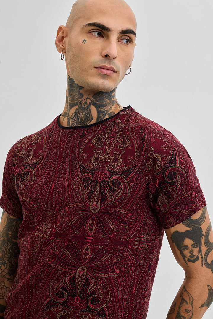 Artic Paisley Red T-Shirt