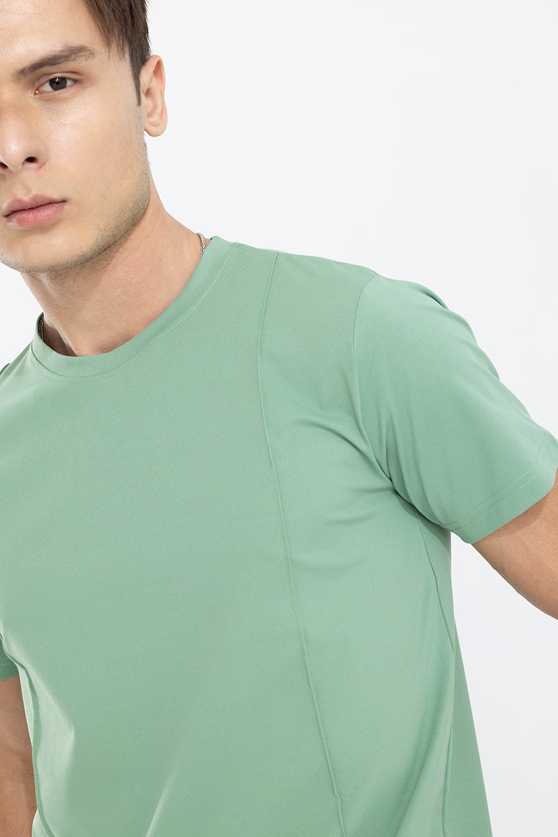 Pleated Green T-Shirt