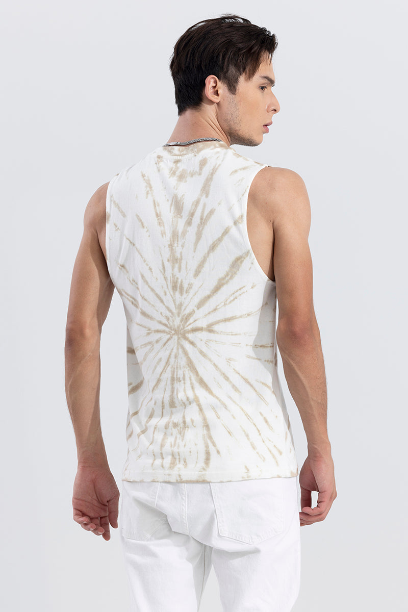 EvoEdge Beige Sleeveless T-Shirt