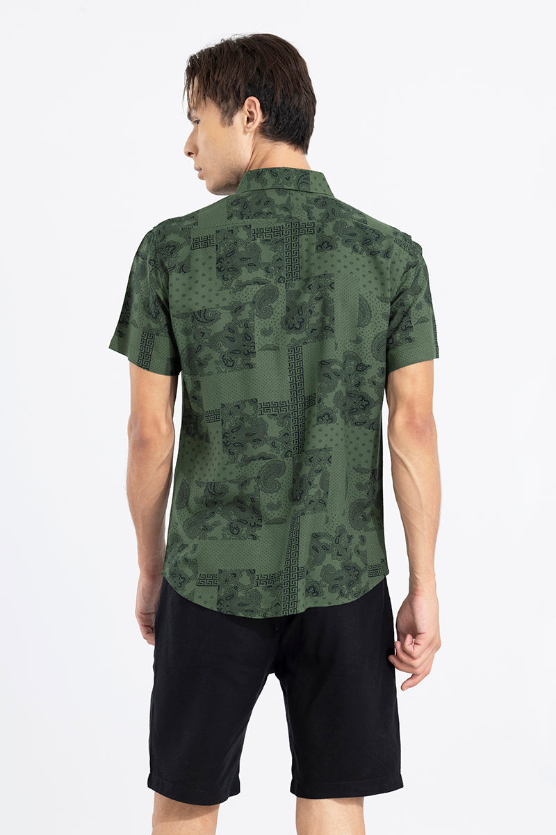 Symphony Paisley Green Shirt