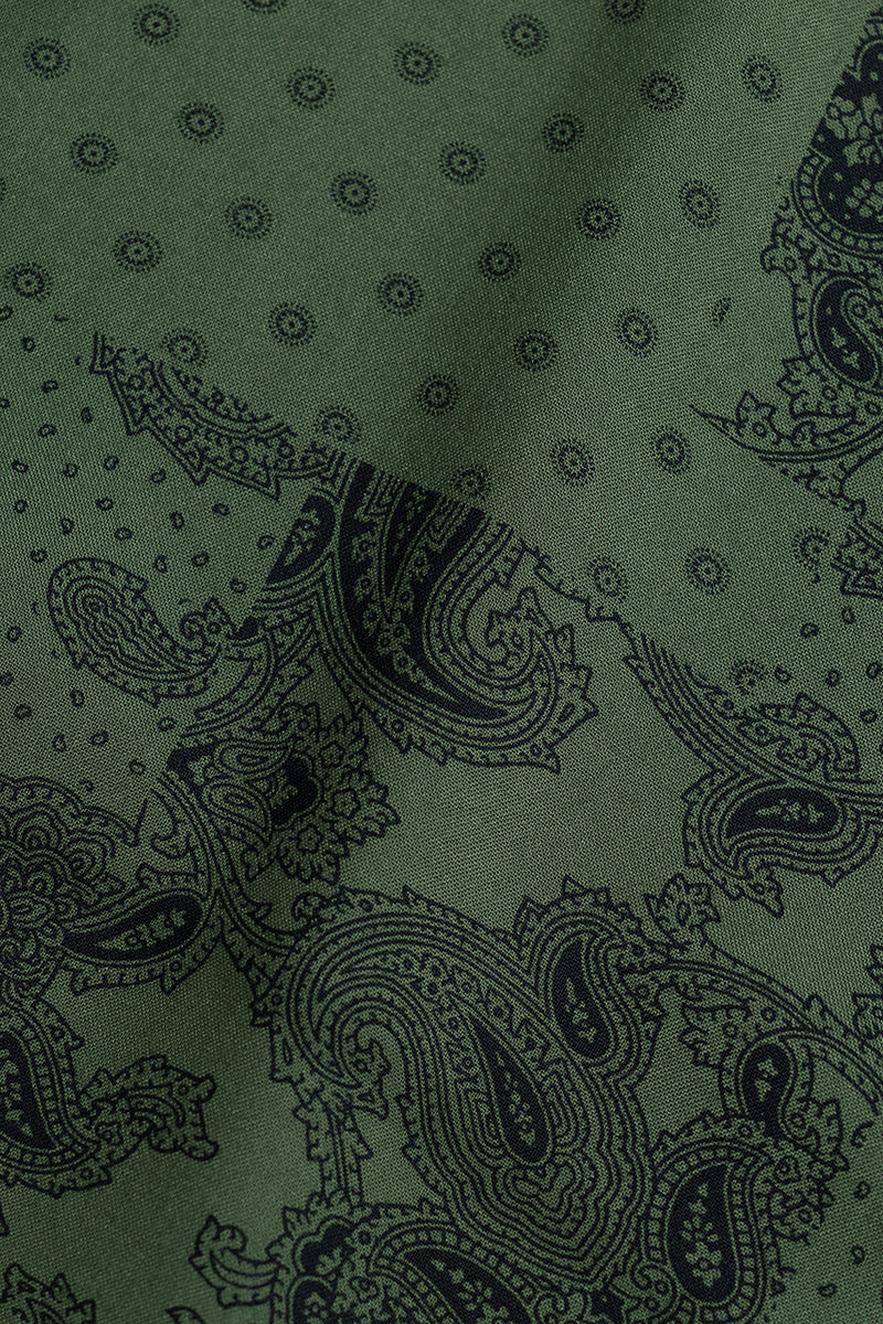 Symphony Paisley Green Shirt