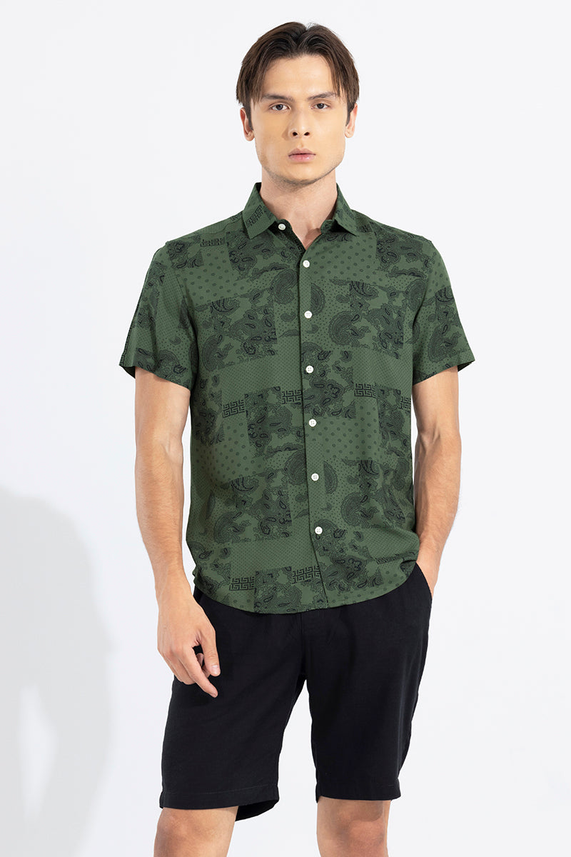 Symphony Paisley Green Shirt