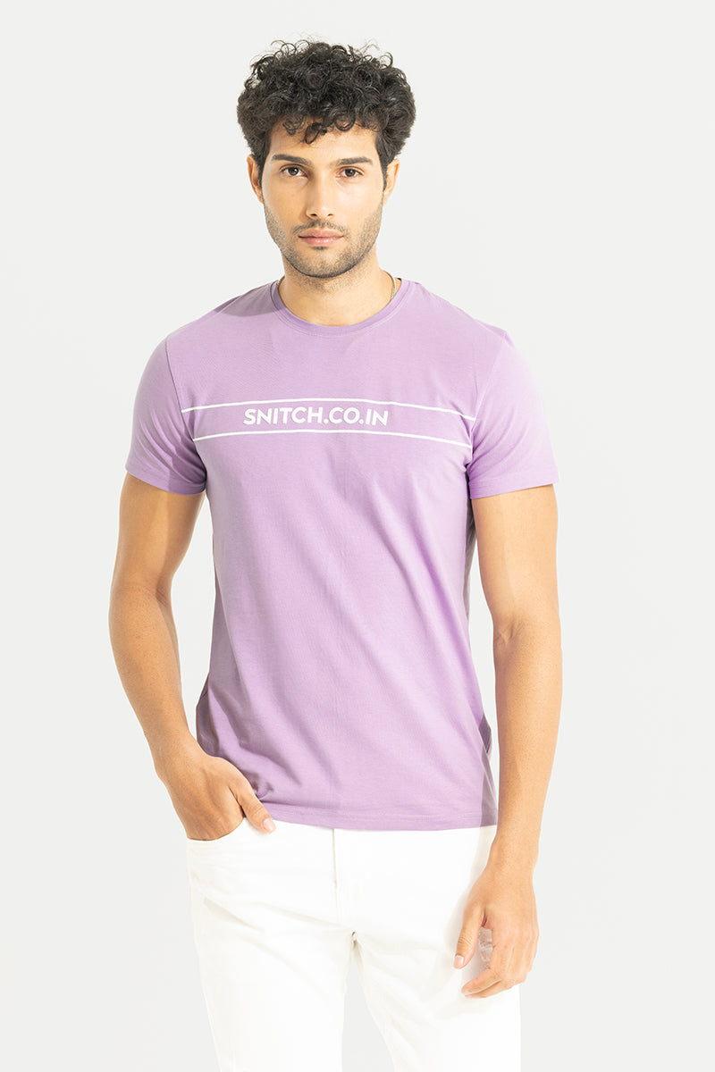 Embossed Logo Purple T-Shirt