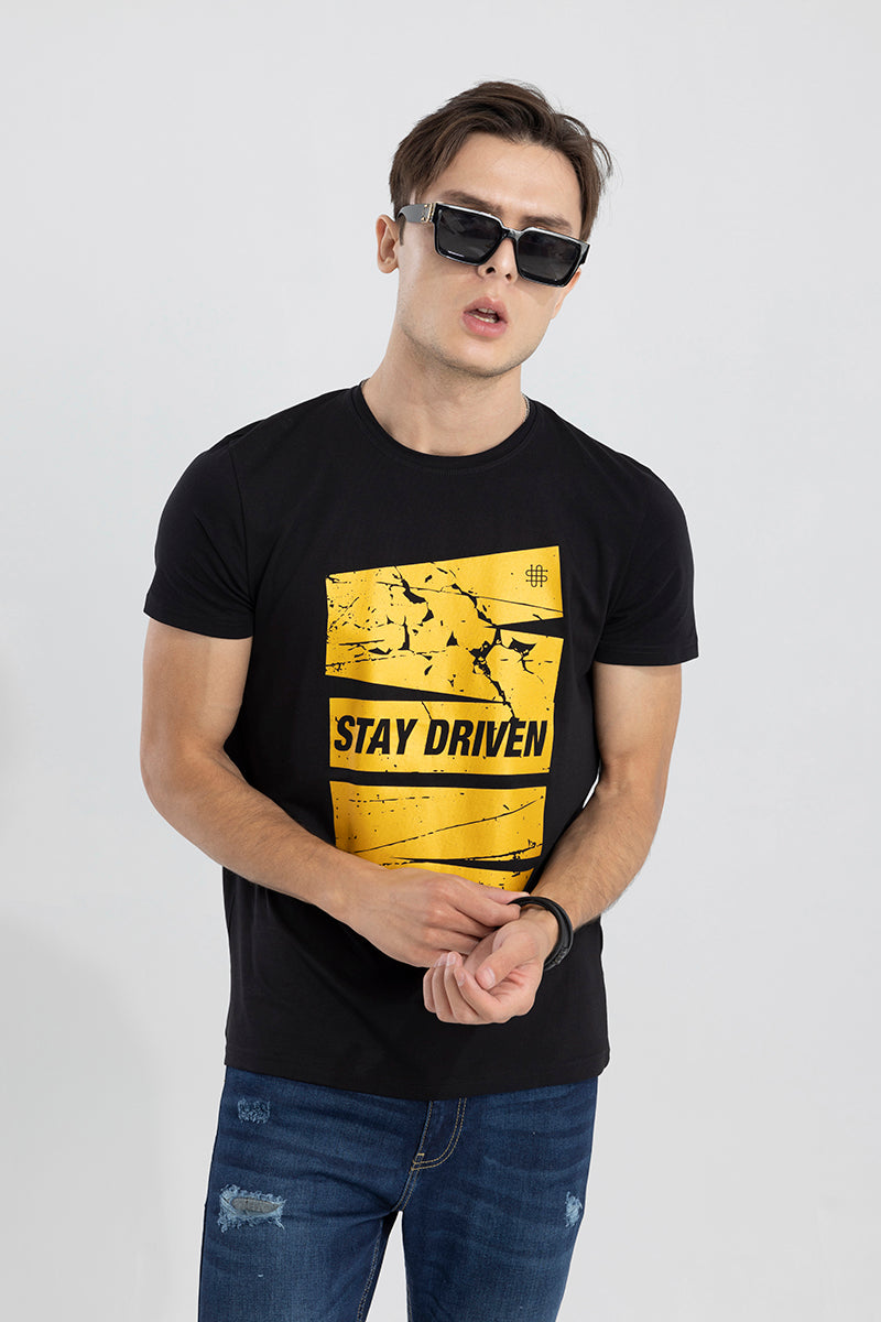 Stay Driven Black T-Shirt