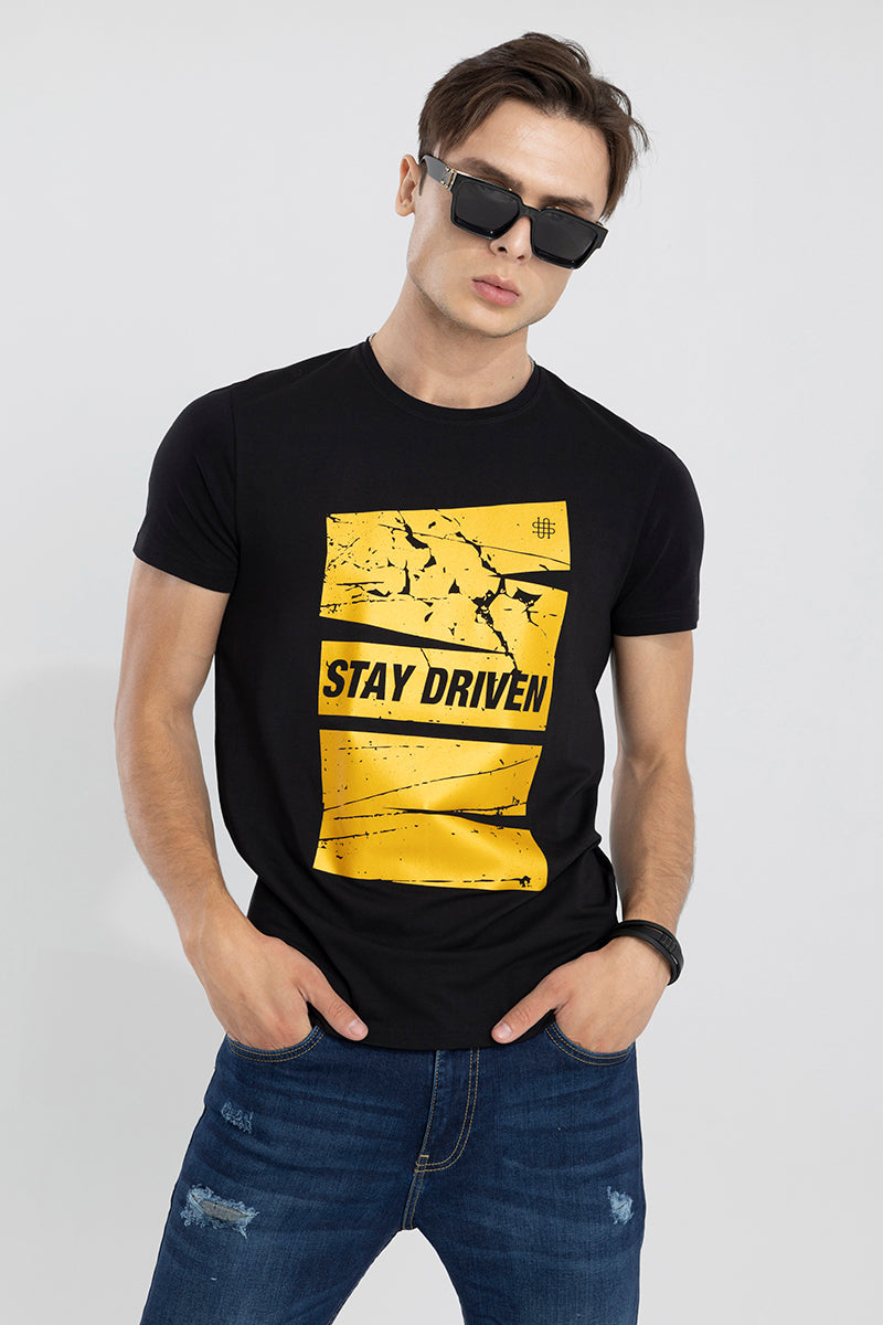 Stay Driven Black T-Shirt