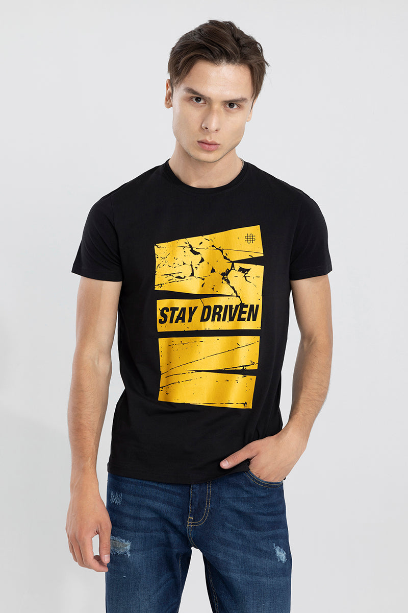 Stay Driven Black T-Shirt