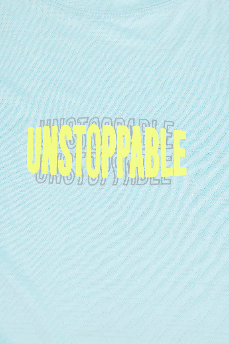 Unstoppable Sky Blue Active T-Shirt