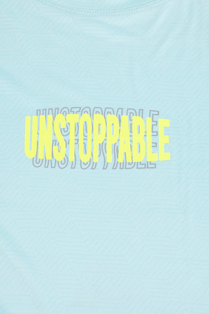 Unstoppable Sky Blue Active T-Shirt