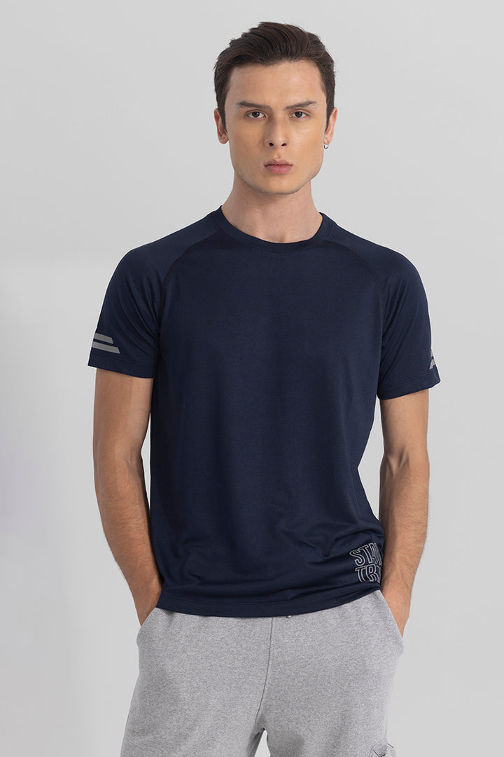 Stay On Track Navy Active T-Shirt