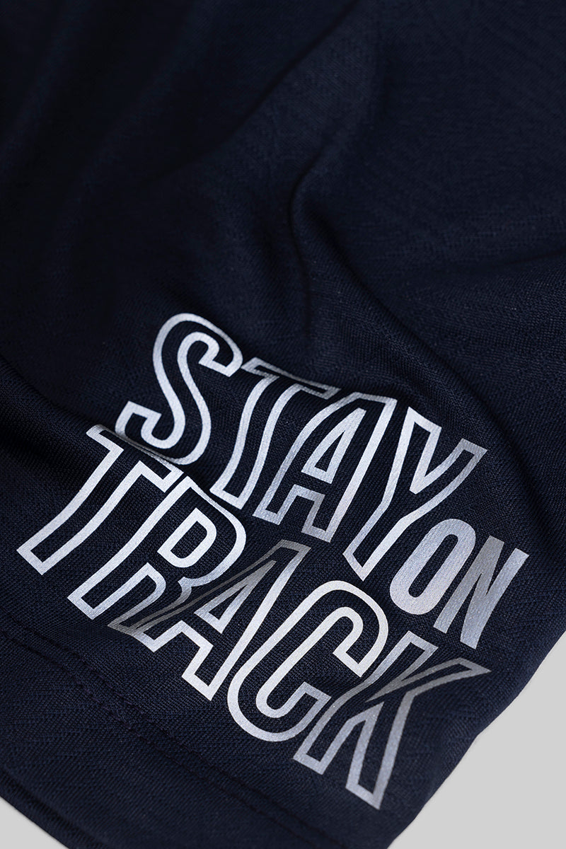 Stay On Track Navy Active T-Shirt