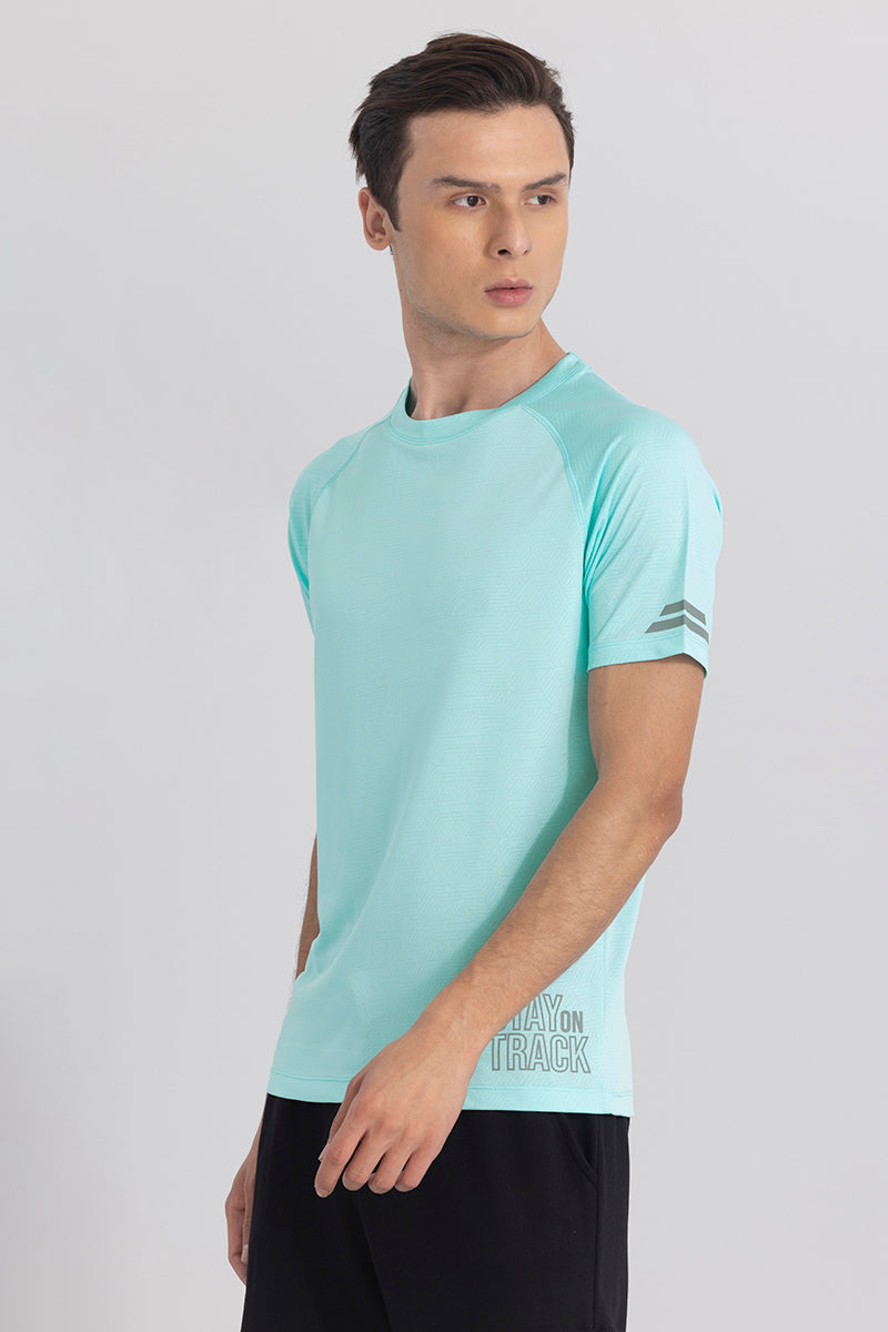 Stay On Track Sky Blue Active T-Shirt