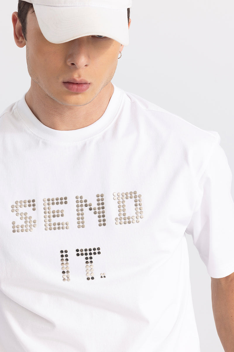 Send It White Korean Style T-Shirt