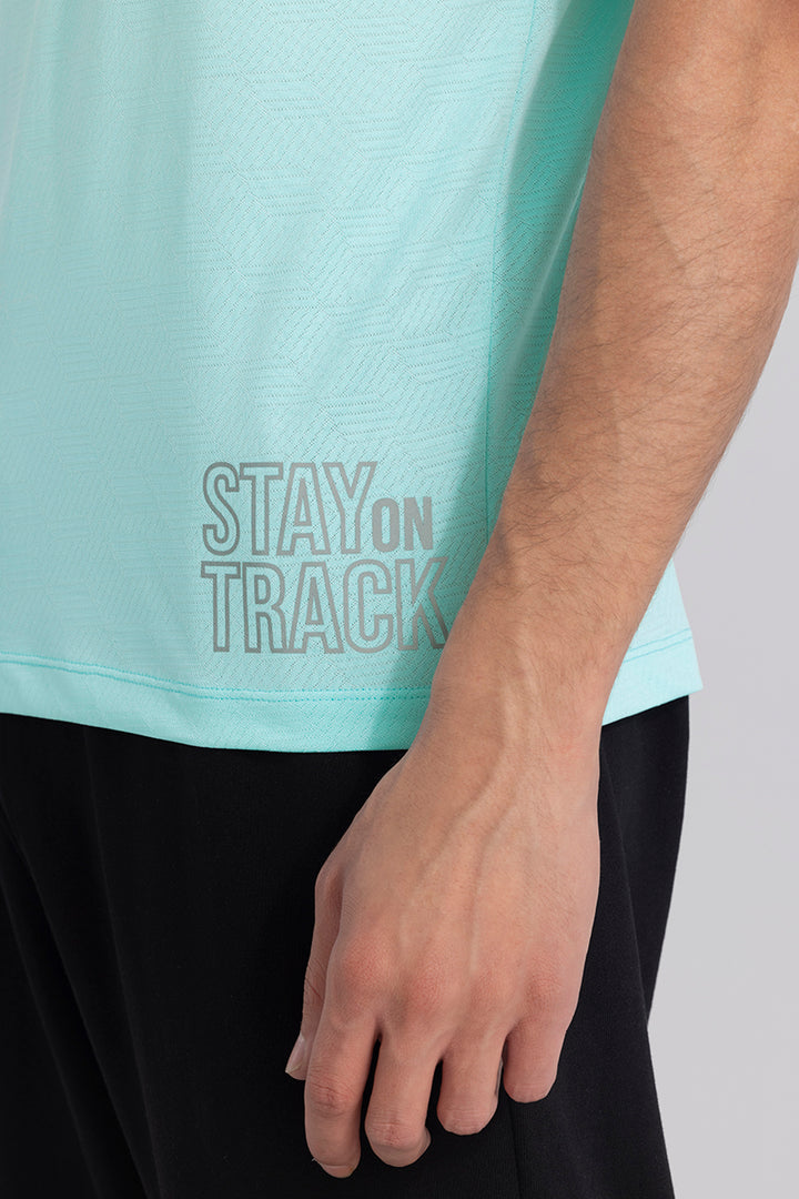 Stay On Track Sky Blue Active T-Shirt