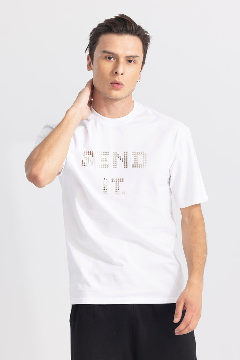 Send It White Korean Style T-Shirt