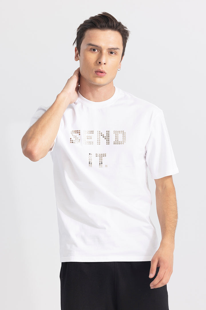 Send It White Korean Style T-Shirt