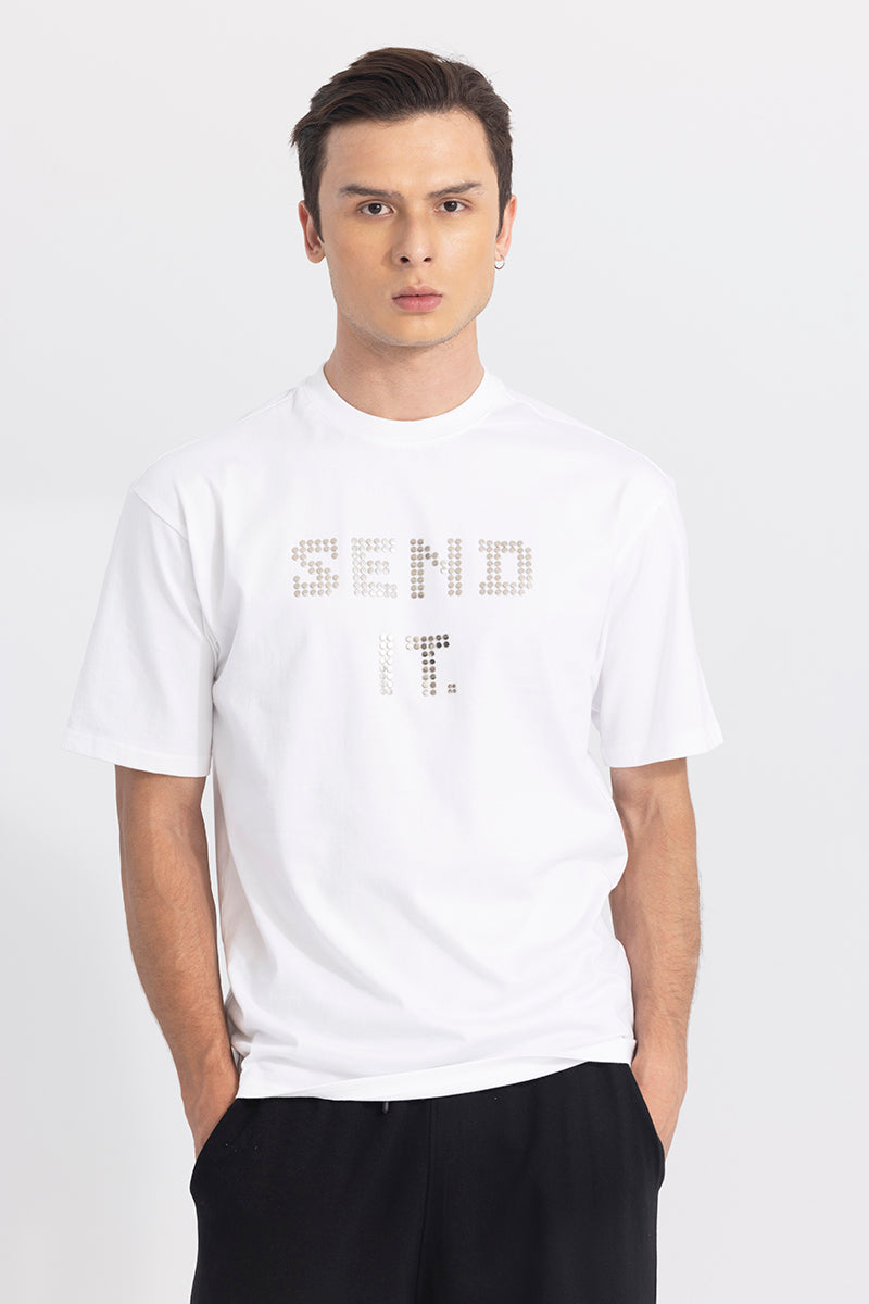 Send It White Korean Style T-Shirt