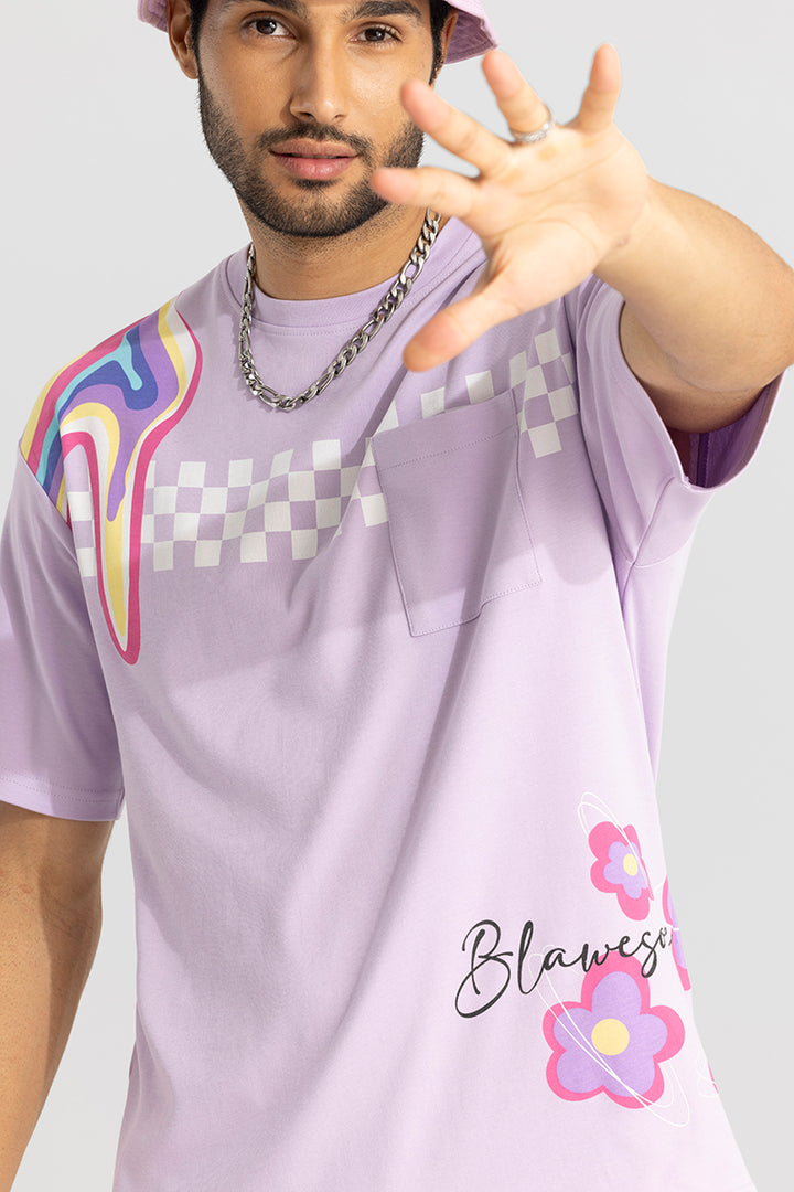 Blawesome Purple Oversized T-Shirt