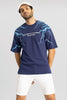 Supercharged Energy Blue Oversized T-Shirt