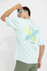 Focus Your Energy Blue Oversized T-Shirt