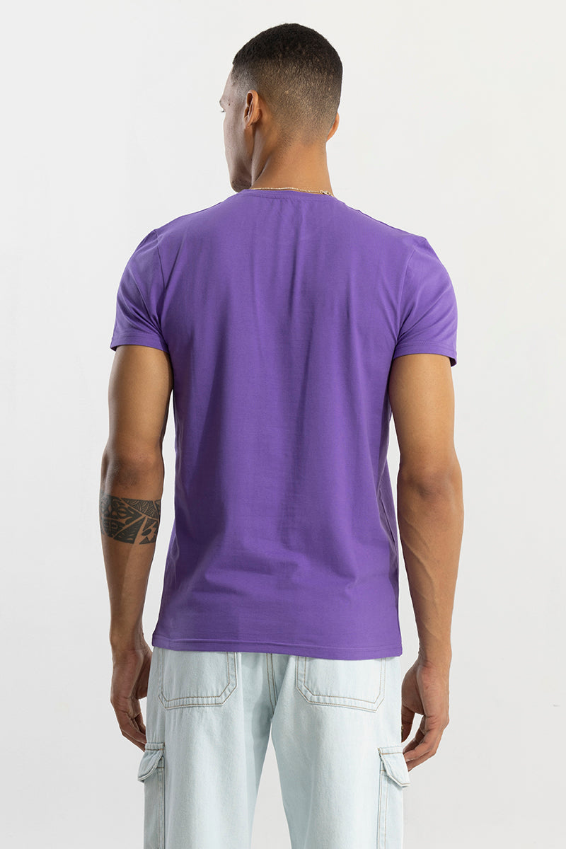 logo-print cotton T-shirt, Purple Brand